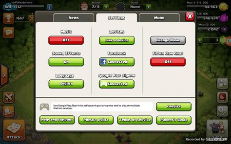 how to change your name in clash of clans